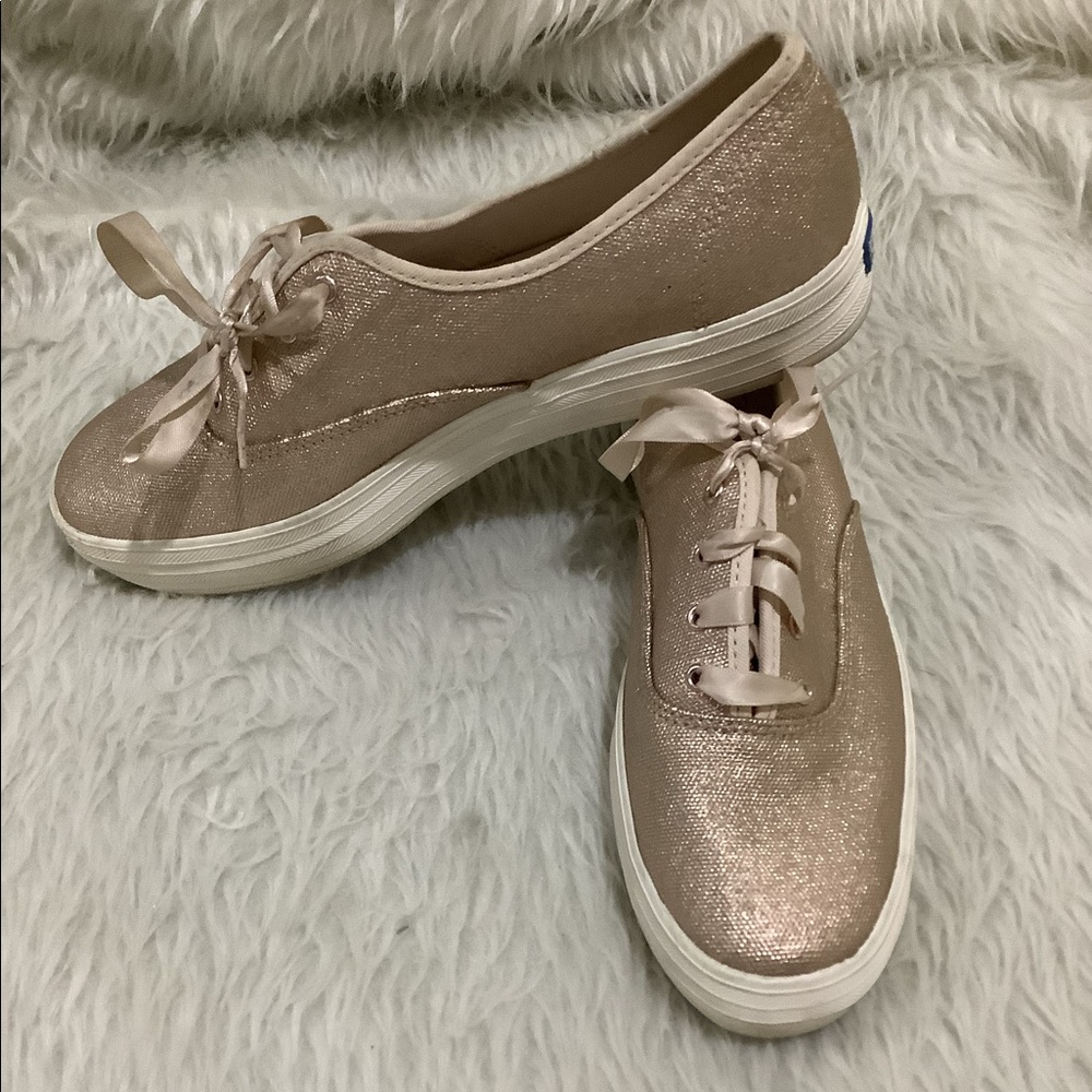 Keds women’s metallic gold lace up elegant summer shoes size 10 - Picture 13 of 13